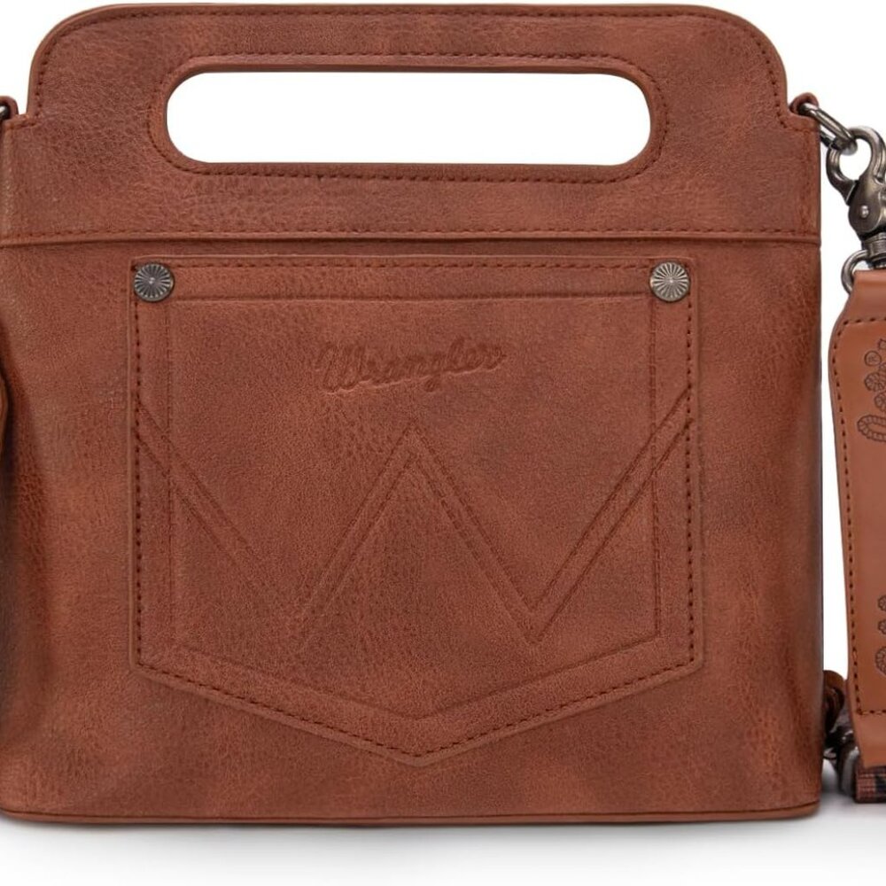 Wrangler Crossbody Bags for Women Western Fringe Top Handle Handbags Embroidered - Picture 4 of 7